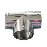 PIPE CONNECTOR ¤25MM CHROME