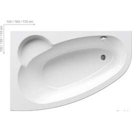 ВАННА RAVAK ASYMMETRIC 150X100L PANEELIGA