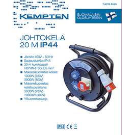 EXTENSION CORD REEL  20M 5x2,5 IP44