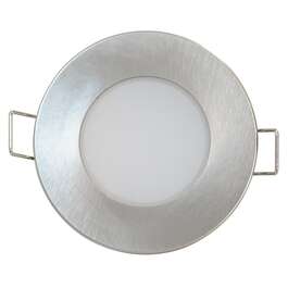 BONO 5W IP65 Round Pendant Ceiling Light, Matt Chrome, Warm