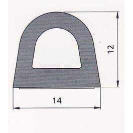 УПЛОТНИТЕЛЬ ДЛЯ ДВЕРЕЙ  D-MUST 21x17mm