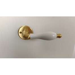 Door Handle Tanya 1121 White/Brushed Brass