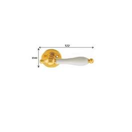 Door Handle Stella 2471 White/Brass