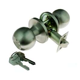 Knob Lock with Key 587 Stainless Steel