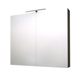 Pesuallaskaappi SCANDIC LED 80 cm LED musta tammi