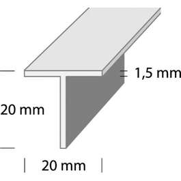 DUURI T-1 20X20X1,5 1M HÕBE