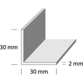DUURI L5 3.0m 30x30x2mm HÕBE
