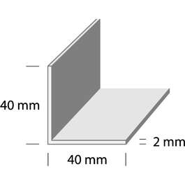 DUURI L6-2.0m 40x40x2mm HÕBE