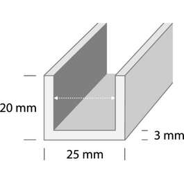 DUURI U6-2.0M 25X20X3MM HÕBE