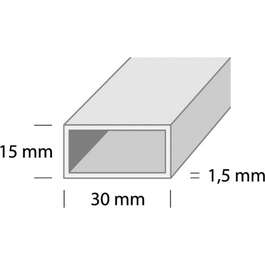 DUURI P1-1.0M 30X15X1.5MM HÕBE