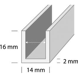 DUURI U2-2.0m 14x16x2mm HÕBE