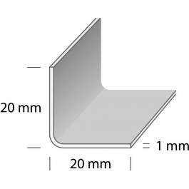 DUURI CORNER L3 RST2 20x20x1mm ROOSTEVABA 2m DUURI CORNER L3 RST2 20x20x1mm ROOSTEVABA 2m