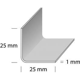 DUURI CORNER L4 RST2 25x25x1mm ROOSTEVABA 2m DUURI CORNER L4 RST2 25x25x1mm ROOSTEVABA 2m