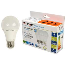 BULB  V-TAC 9W E27 LED 3000K (2+1)