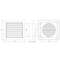 GRILLE VENTILATION  N10C 148x153mm KREEM