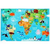 CARPET TORINO KIDS 233 120X170CM WORLD MAP