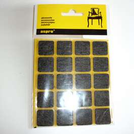 Войлок МЕБЕЛЬНЫЙ A-40002-03-020 ЧЕРНЫЙ 20ШТ/УП 20Х20ММ