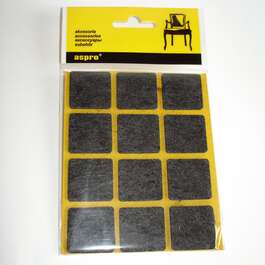 Войлок МЕБЕЛЬНЫЙ A-40002-04-012 ЧЕРНЫЙ 12ШТ/УПАКОВКА 28Х28ММ