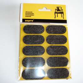 Войлок МЕБЕЛЬНЫЙ А-40002-06-010 ЧЕРНЫЙ 10ШТ/УПАКОВКА 44Х20ММ