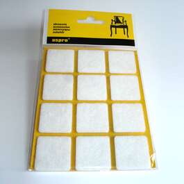 МЕБЕЛЬНЫЙ ВОЙЛОК А-40001-04-012 БЕЛЫЙ 12ШТ/УПАКОВКА 28Х28ММ