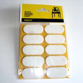 МЕБЕЛЬНЫЙ ВОЙЛОК А-40001-06-010 БЕЛЫЙ 10ШТ/УПАКОВКА 44Х20ММ