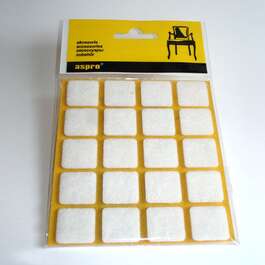 МЕБЕЛЬНЫЙ ВОЙЛОК А-40001-03-020 БЕЛЫЙ 20ШТ/УПАКОВКА 20Х20ММ