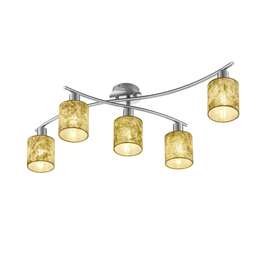 Plafondi TRIO GARDA 5x40W E14 kultainen