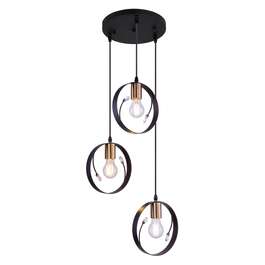 VALGUSTI GLOBO 15346-3 3X60W E27 MUST MET/KRISTALL