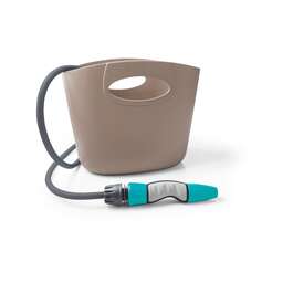 AQUAPOP 30 m expandable hose with basket, beige