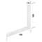 FLAT CORNER BRACES 100X15MM White FLAT CORNER BRACES 100X15MM White