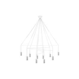 Plafondi IMBRIA 10x35W GU10 teräs/valkoinen