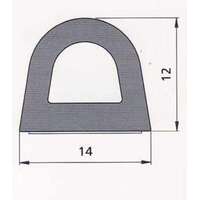 DOOR SEAL  D-White 12x14mm