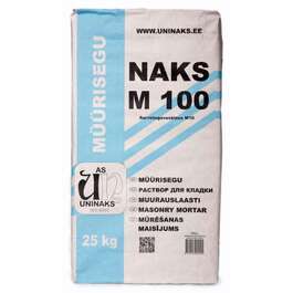 РАСТВОР ДЛЯ КЛАДКИ UNINAKS M100 Серый 25kg РАСТВОР ДЛЯ КЛАДКИ UNINAKS M100 Серый 25kg