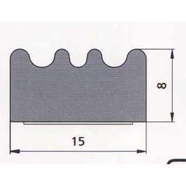 УПЛОТНИТЕЛЬ ДЛЯ ДВЕРЕЙ  EPDM MUST 15x8mm