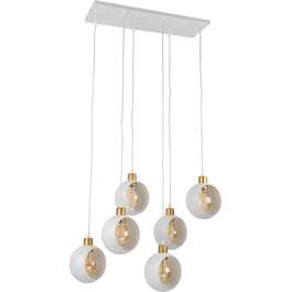 VALGUSTI CYKLOP WHITE 6X60W E27 VALGE/KULD