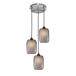 VALGUSTI NORA 3X40W, E27 METALL MUST/VALGE