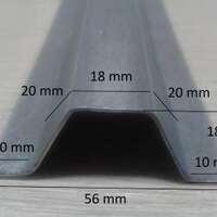 PROFIIL OMEGA 1mm ZN 56x18x3000