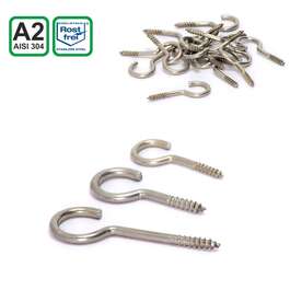 HOOK SCREW  A2 4,3x50/80 GV