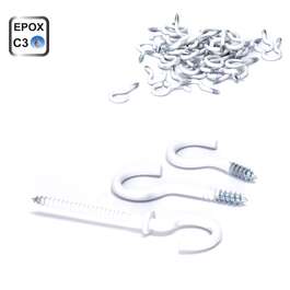 HOOK SCREW  White 2,4x15/30 GV