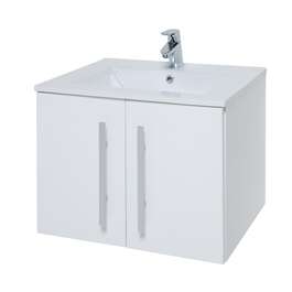 МЕБЕЛЬ ДЛЯ ВАННОЙ КОМНАТЫ SERENA 61СМ С ДВЕРЯМИ, БЕЛАЯ