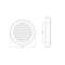 GRILLE VENTILATION  VR125M D125MM MUST PLAST.