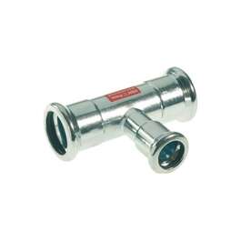 Steel press-fit pipe tee 22x18x22