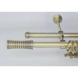 KARDINAPUU 19MM CYLINDER 300CM ANT/MESSING KAHENE