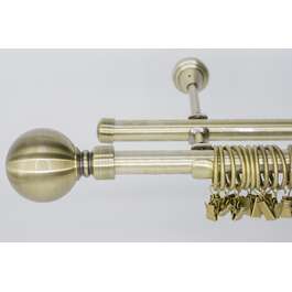 KARDINAPUU 19MM KULA 300CM ANT/MESSING KAHENE