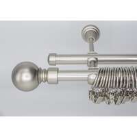 KARDINAPUU 19MM KULA 300CM KROOM/MATT KAHENE