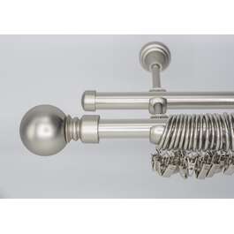 KARDINAPUU 19MM KULA 300CM KROOM/MATT KAHENE