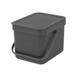 TRASH CAN  BRABANTIA 6L SORT&GO GRAY