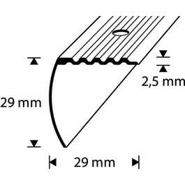 STEP NOSING D4-3M 29X29MM BLACK  DIONE
