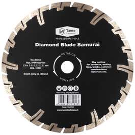 TEEMANTLÕIKEKETAS TAMO SAMURAI D230X22,2MM