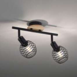 Light Fixture Eugen 2x40W E14 Wood/Black